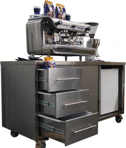 Affordable stainless coffee cart